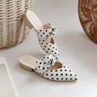 Bow Dotted Slide Flats