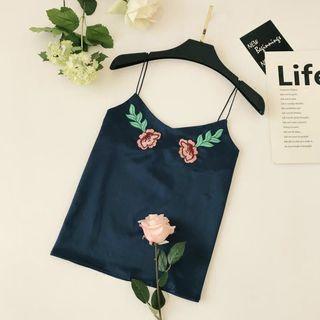 V-neck Embroidered Camisole Top