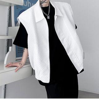 Zip-up Plain Vest