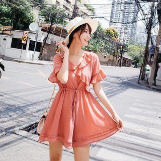 Plain Ruffled Playsuit