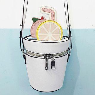 Lemon Faux-leather Bucket Bag