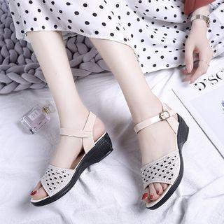 Wedge Heel Rhinestone Sandals