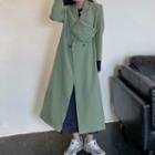 Set: Double Breasted Coat + Crossbody Bag
