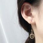 Cross Drop Earring 1 Pair - Gold - One Size