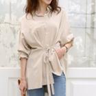 Tie-front Long-sleeved Shirt