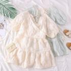 Deep V-neck Wrapped Mini Dress