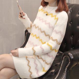 Chevron Mini Sweater Dress