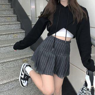 Cropped Hoodie Black - One Size