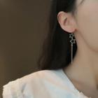 Star Alloy Chained Dangle Earring 1 Pair - Gold - One Size