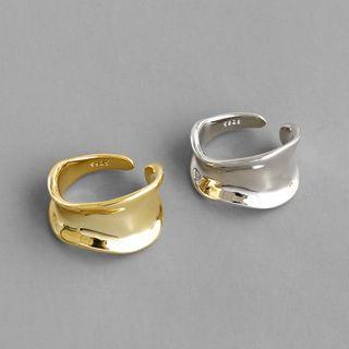 Irregular Polished 925 Sterling Silver Ring