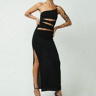 Spaghetti Strap Cutout Maxi Mermaid Dress