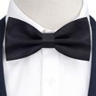 Plain Bow Tie 02 - Black - One Size
