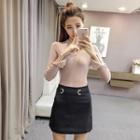 Buttoned Long Sleeve Sweater