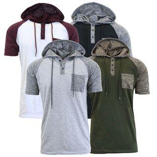 Short-sleeve Contrast Hoodie