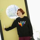 Love Rainbow Print Sweatshirt