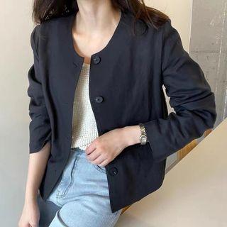 Linen Button-up Jacket