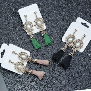Tassel Faux Pearl Drop Earring