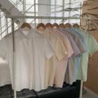 Basic Short-sleeve Shirt In 7 Pastel Colors