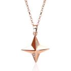 925 Sterling Silver Star Pendant Necklace Rose Gold - One Size