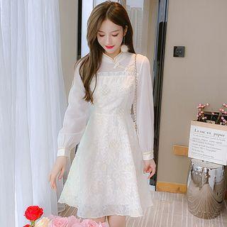 Long-sleeve Qipao Dress