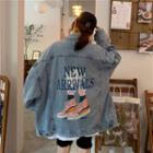 Shoe Print Denim Jacket