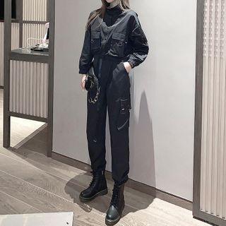 Zip Jacket / Harem Cargo Pants / Set