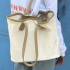 Piped Canvas Tote Bag