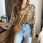 Leopard Pattern Blouse As Shown In Figure - One Size