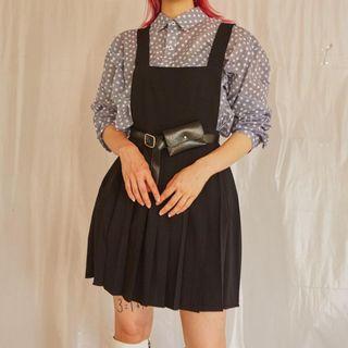 Pleated Jumper Dress / Waist Bag