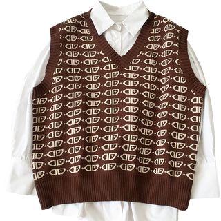 Patterned Knit Vest / Shirt