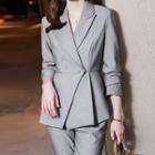 One-button Blazer / Pencil Skirt / Straight Leg Dress Pants / Set