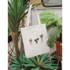 Plant Printed Canvas Shopper Bag Ivory - One Size