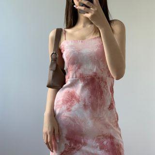 Strappy Tie Dye A-line Dress
