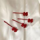 Ribbon Hair Pin 1pc - Red - One Size