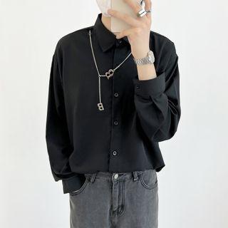 Lettering Chained Shirt