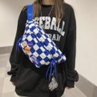 Checkered Sling Bag / Badge / Bag Charm / Set