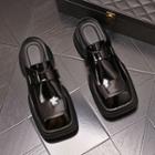 Platform Square-toe Loafer Mules