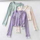 Mock-two Piece Cropped Cardigan