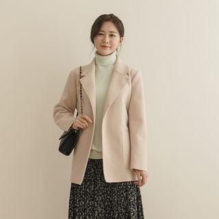 Patch-pocket Wrap Blazer With Sash