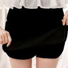 Inset Shorts Faux-pearl Side Mini Skirt