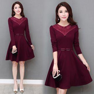 Rhinestone A-line Dress