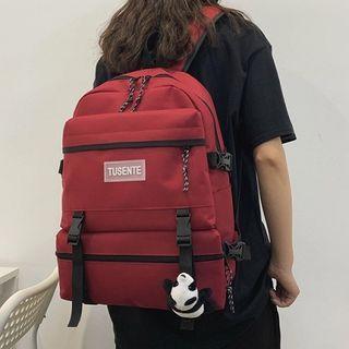 Buckled Lettering Backpack