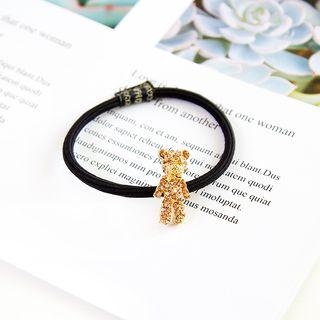 Rhinestone Bear Hair Tie