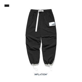 Buckled Drawstring-hem Jogger Pants