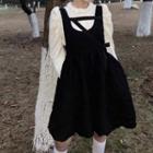 Plain Knit Top / Overall Dress