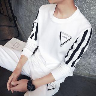 Set: Striped Pullover + Printed Sweatpants