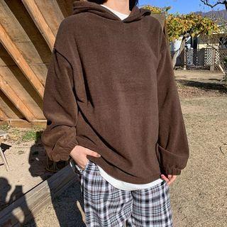 Drawcord-hem Fleece Hoodie