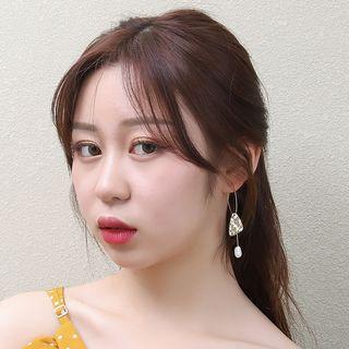 Irregular Pearl Alloy Dangle Earring As Shown In Figure - One Size