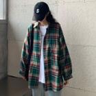 Long-sleeve Vintage Plaid Shirt