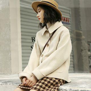 Button Jacket Beige Almond - One Size